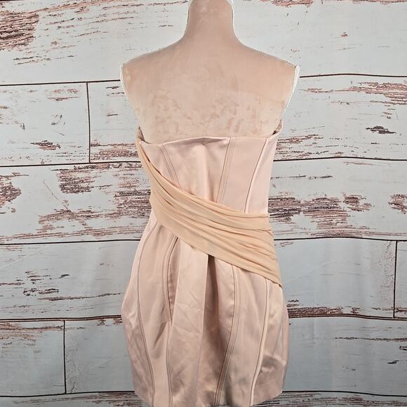 House of CB Gisou blush satin strapless dress Size Large - Picture 4 of 8